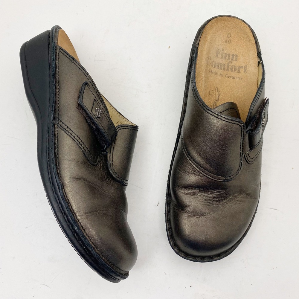 Finn Comfort‎ Aussee Womens 9 Metallic Bronze Leather Clogs Size 40 Slip On